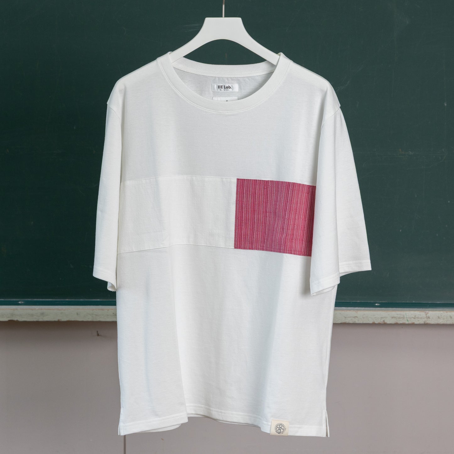 IIE Lab.×SIOME AIZUMOMEN switching TEE white / しろがすみ×みだれピンク(濃)